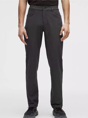 Lululemon Men Gray ABC Classic-Fit 5 Pocket Pant US34 Athleisure Preppy Minimal
